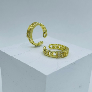ANILLO GRADUABLE RODIO DORADO #17